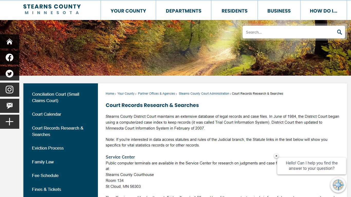 Court Records Research & Searches - Stearns County, MN