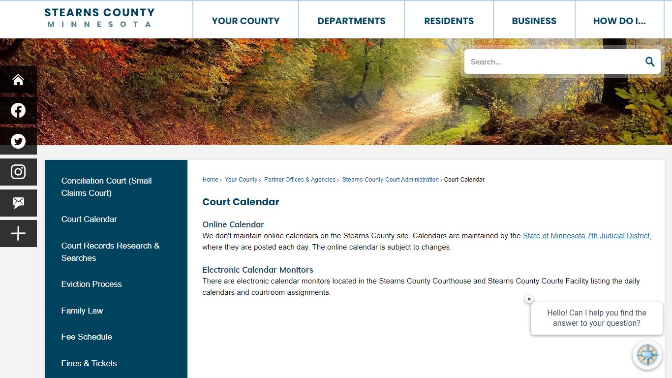 Court Calendar | Stearns County, MN - Official Website